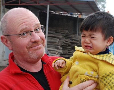 Richard Matheson Cycling on the  tour with redspokes